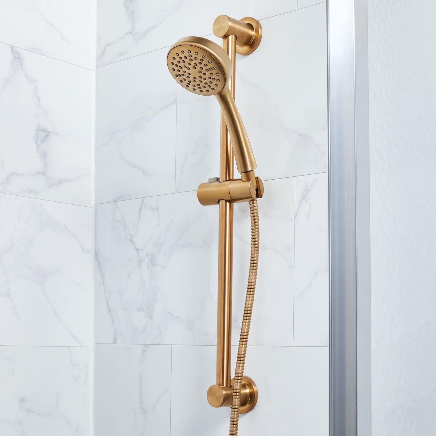 MOEN Eco-Performance 3868EPBG Single Function Handheld Shower with 24-Inch Slide Bar in Brushed Gold