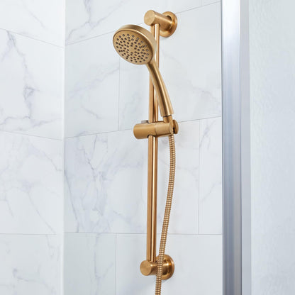 MOEN Eco-Performance 3868EPBG Single Function Handheld Shower with 24-Inch Slide Bar in Brushed Gold
