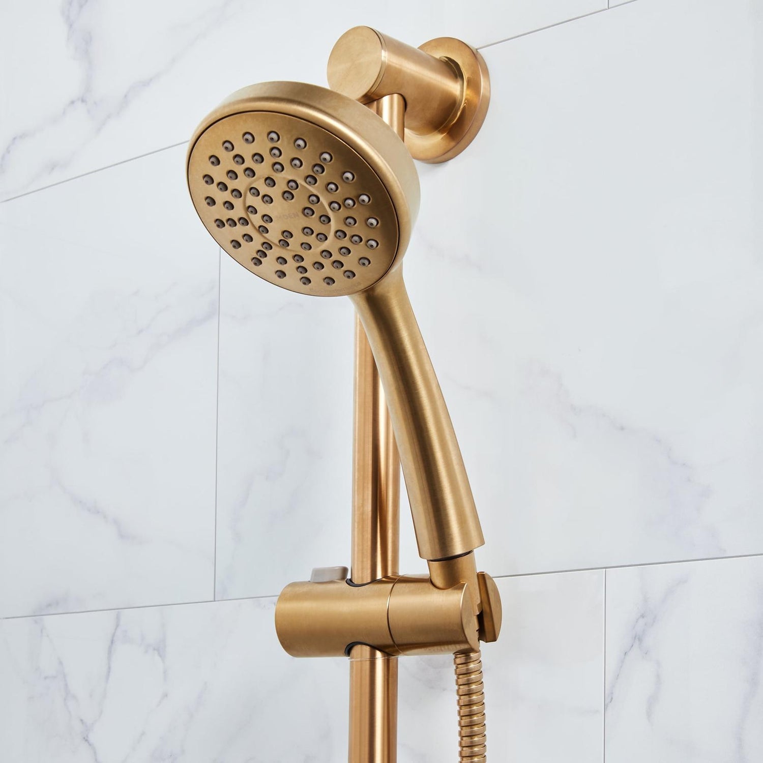 MOEN Eco-Performance 3868EPBG Single Function Handheld Shower with 24-Inch Slide Bar in Brushed Gold