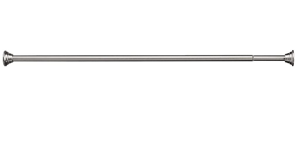 Moen Straight Adjustable Mounted Shower Curtain Rod for Bathroom, Brushed Nickel Finish, TR1000BN