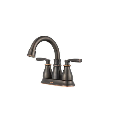 MOEN Hilliard 84537BRB Two-Handle 4-Inch Centerset Bathroom Faucet in Mediterranean Bronze (Drain Included)