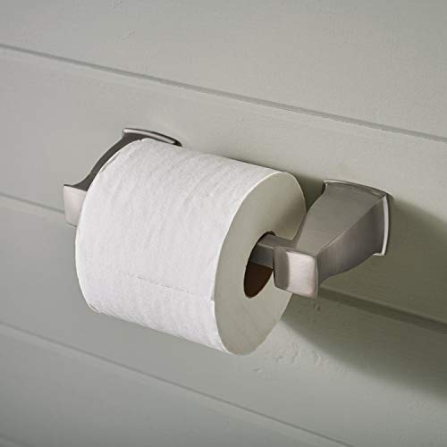MOEN Hensley Pivoting Double Post Toilet Paper Holder with Press and Mark in Chrome