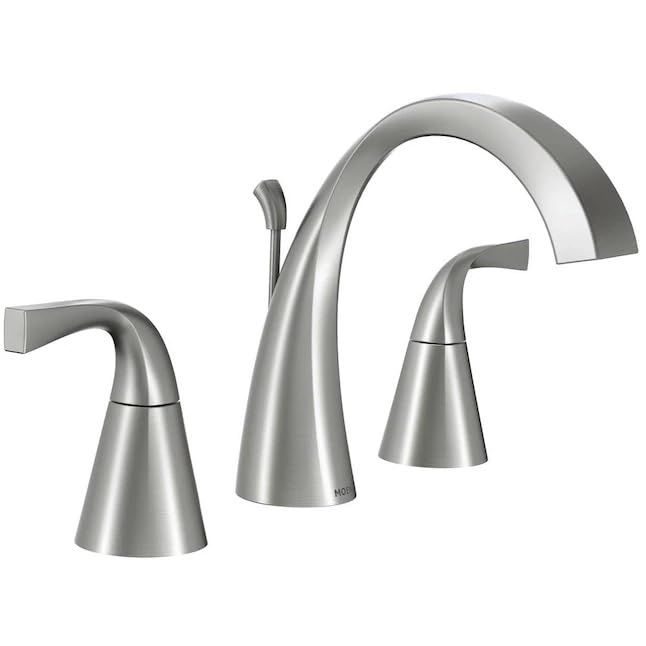 MOEN Oxby WS84661SRN Widespread Bathroom Faucet in Spot Resist Brushed Nickel
