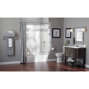 Moen Glacier White Bathroom Safety 18-Inch Shower Grab Bar with Concealed Screws for Handicapped or Elderly, R8718W