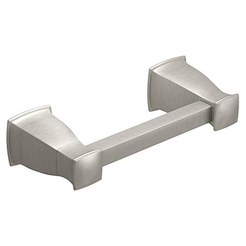 MOEN Hensley Pivoting Double Post Toilet Paper Holder with Press and Mark in Chrome