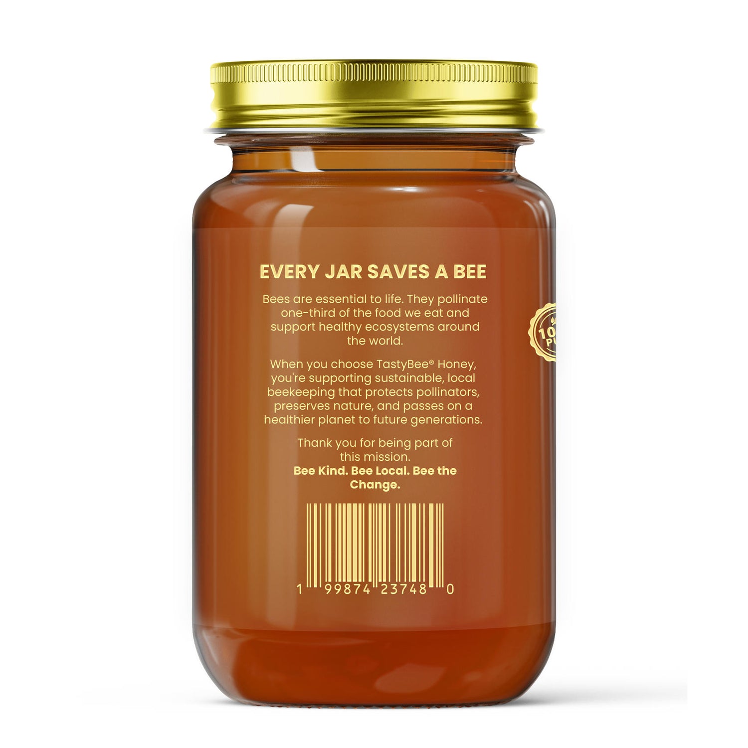 TastyBee 100% Raw Wildflower Honey – Pure, Unfiltered Local Virginia Honey – Hand Harvested, No Additives – Natural Sweetener for Tea, Coffee, Toast, Waffles, Pancakes and More – 27 Oz