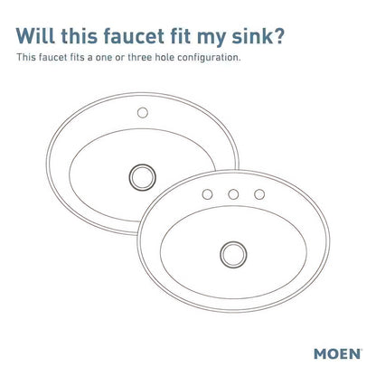 MOEN Beric 84774SRN Single Hole Single Handle Bathroom Faucet in Spot Resist Brushed Nickel