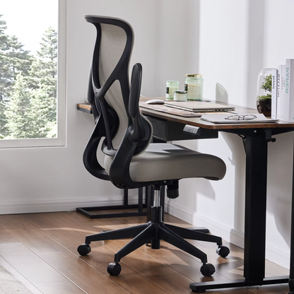 Ergonomic Mesh Office Chair, Lumbar Support, High Back, Swivel, Flip-Up Arms