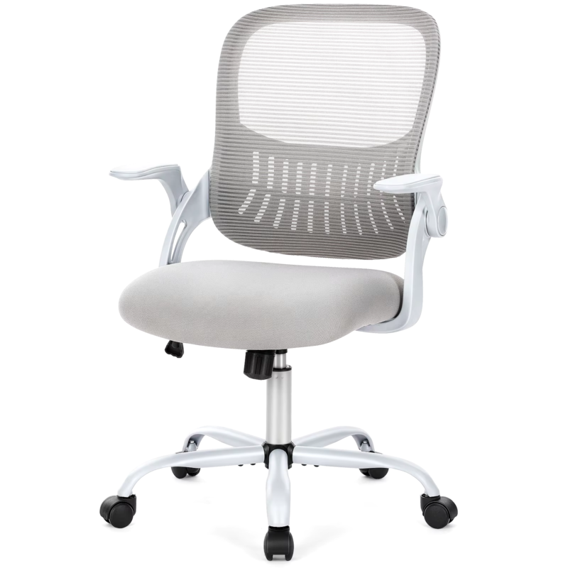 Ergonomic Mesh Office Desk Chair with Adjustable Height, Swivel &amp; Rolling Wheels
