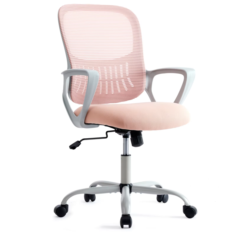 Ergonomic Mesh Office Desk Chair with Adjustable Height, Swivel &amp; Rolling Wheels