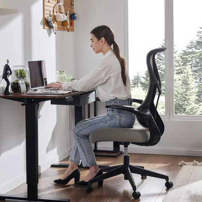 Ergonomic Mesh Office Chair, Lumbar Support, High Back, Swivel, Flip-Up Arms