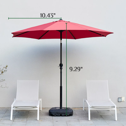 Outdoor Patio Umbrella, UV Protection, Sturdy Structure, All Weather for Backyard, Beach