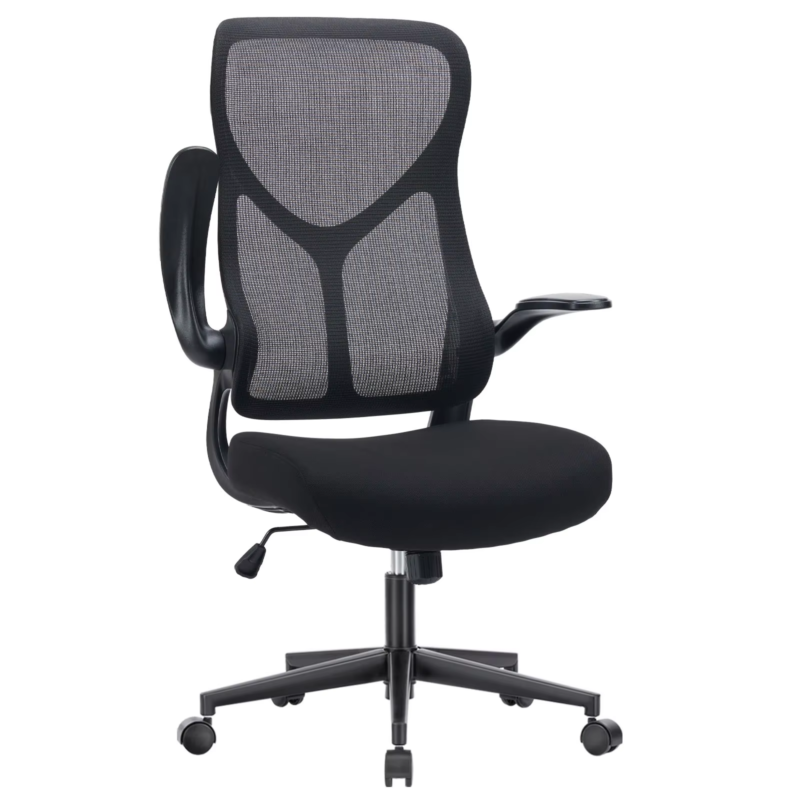 Ergonomic Mesh Office Chair, Lumbar Support, High Back, Swivel, Flip-Up Arms