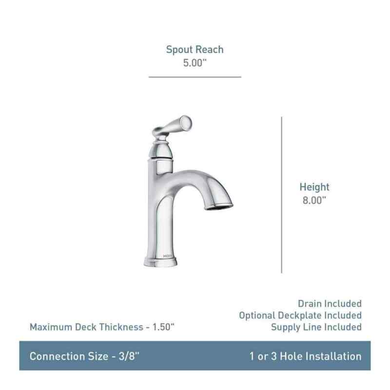 MOEN Banbury 84945BRB Single Handle Single Hole Bathroom Faucet in Mediterranean Bronze