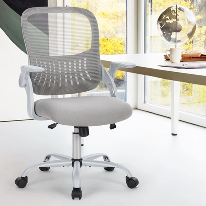 Ergonomic Mesh Office Desk Chair with Adjustable Height, Swivel &amp; Rolling Wheels
