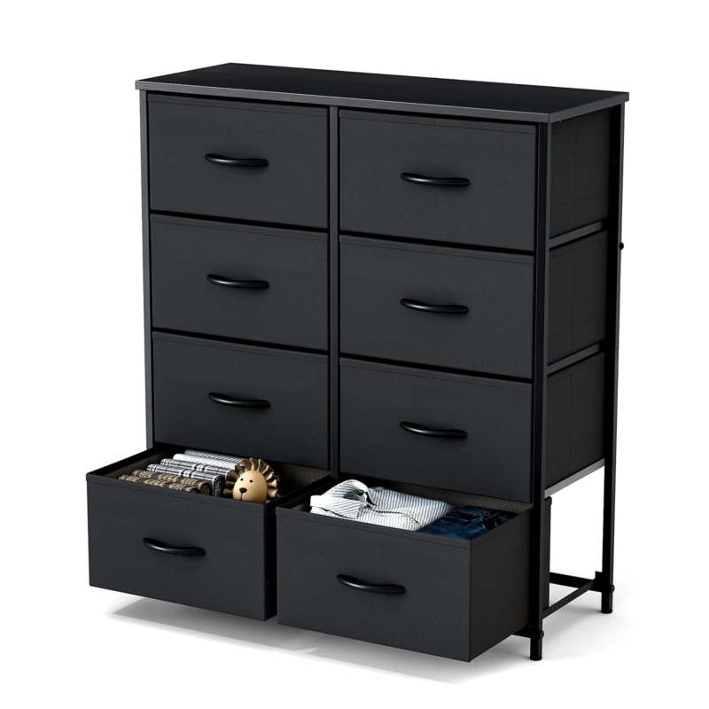 8 Fabric Drawers Storage Cabinet with Steel Frame Assembly Closet for Clothes