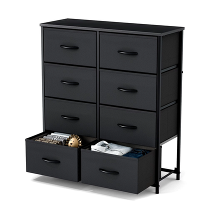 8 Fabric Drawers Storage Cabinet with Steel Frame Assembly Closet for Clothes