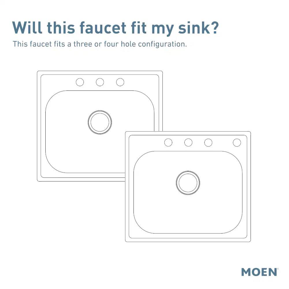 MOEN Edison 87042BRB Single Handle Deck Mount Standard Kitchen Faucet in Mediterranean Bronze
