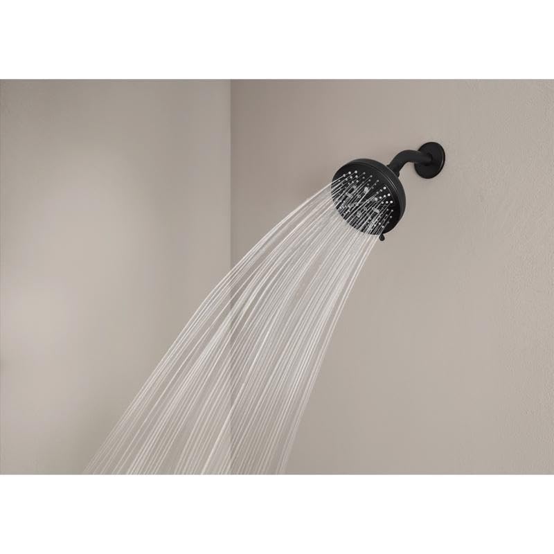 Moen Hydro Energetix Matte Black High Pressure Shower Head with Handheld Sprayer Featuring 8 Spray Settings, 200W0BL
