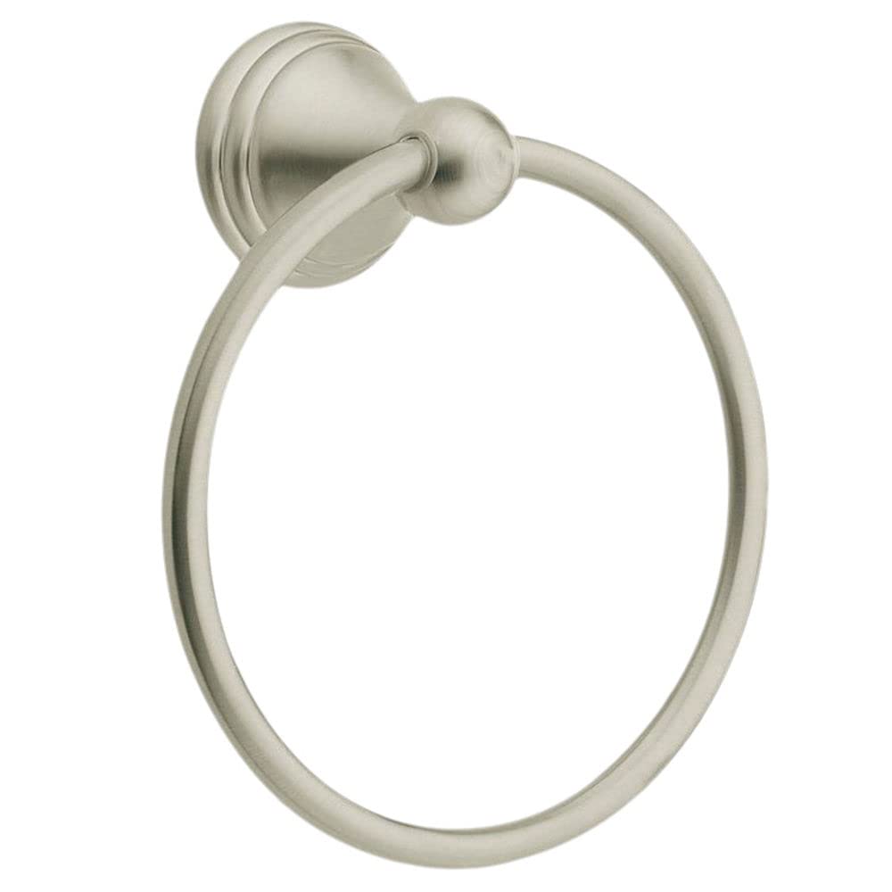 Moen Preston Inspirations Towel Ring - Easily Installed Hidden Screws - Simple Solid And Sturdy - Brushed Nickel