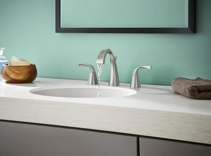 MOEN Oxby WS84661SRN Widespread Bathroom Faucet in Spot Resist Brushed Nickel