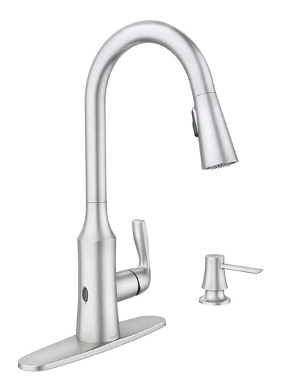 MOEN Cadia 87869EWSRS Touchless Activation Pulldown Kitchen Faucet in Spot Resist Stainless