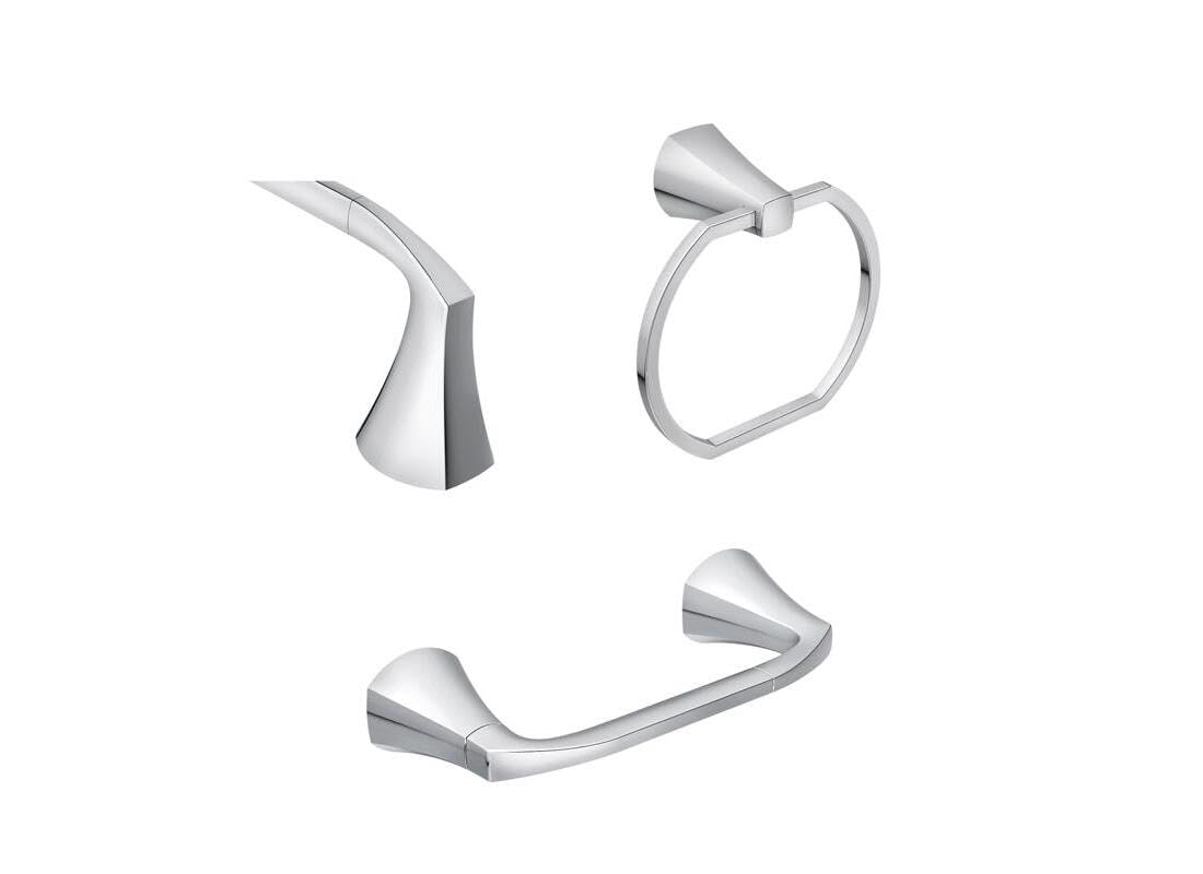 Moen MY8793CH Lindor Chrome pivoting Paper Holder Towel bar Towel Ring Chrome