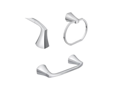 Moen MY8793CH Lindor Chrome pivoting Paper Holder Towel bar Towel Ring Chrome