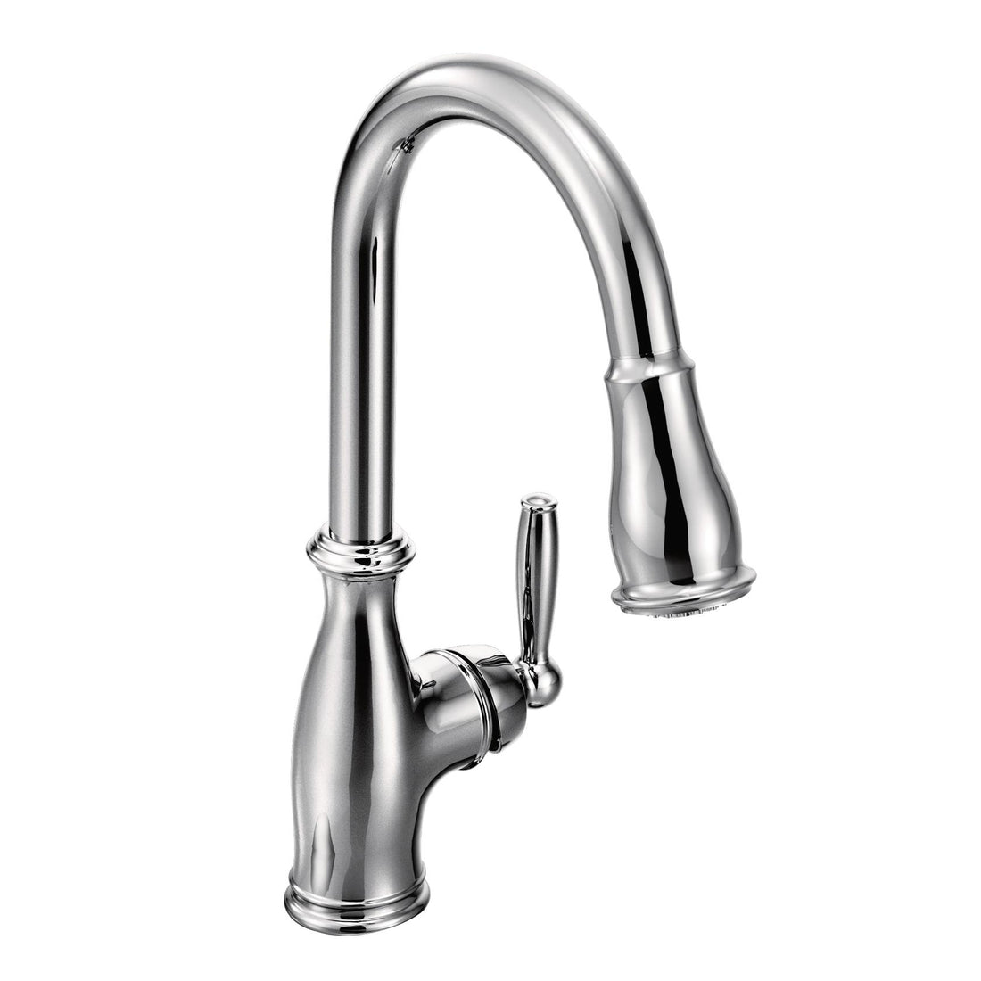 MOEN Brantford 7185C Single-Handle Pull-Down Sprayer Kitchen Faucet with Reflex and Power Boost in Chrome