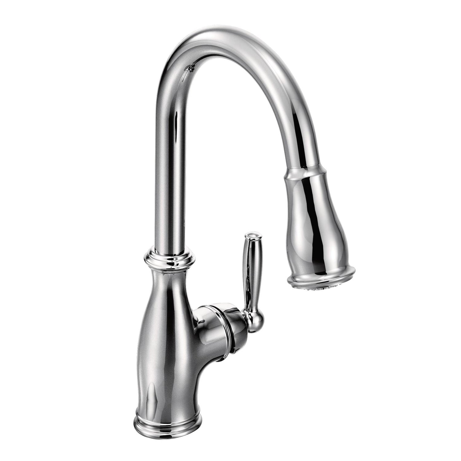 MOEN Brantford 7185C Single-Handle Pull-Down Sprayer Kitchen Faucet with Reflex and Power Boost in Chrome