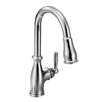 MOEN Brantford 7185C Single-Handle Pull-Down Sprayer Kitchen Faucet with Reflex and Power Boost in Chrome