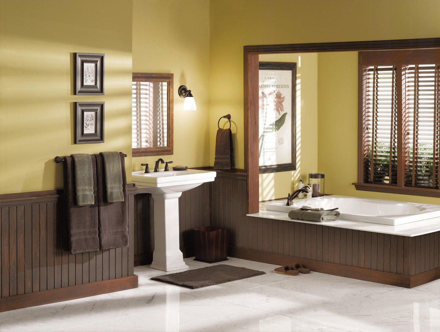 MOEN Brantford T924BN 2-Handle Deck-Mount Roman Tub Faucet Trim Kit with Hand Shower in Brushed Nickel (Valve Not Included)