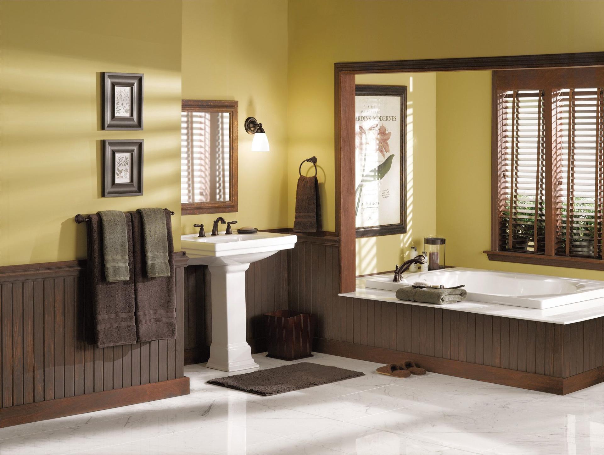 MOEN Brantford T924BN 2-Handle Deck-Mount Roman Tub Faucet Trim Kit with Hand Shower in Brushed Nickel (Valve Not Included)