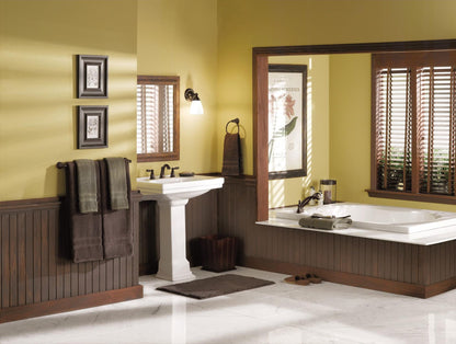 MOEN Brantford T924BN 2-Handle Deck-Mount Roman Tub Faucet Trim Kit with Hand Shower in Brushed Nickel (Valve Not Included)