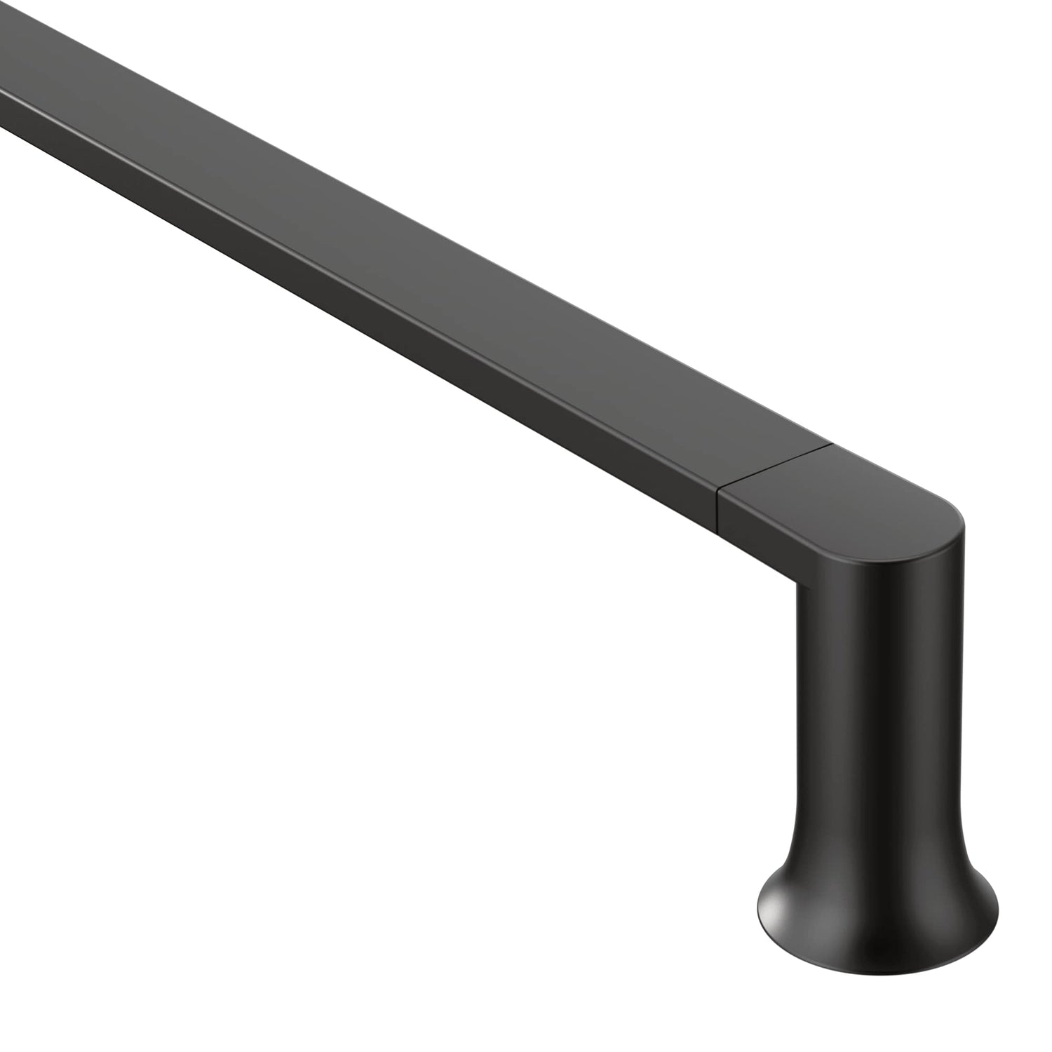 Moen Genta LX Matte Black Modern 18-Inch Single Kitchen or Bathroom Towel Bar, BH3818BL