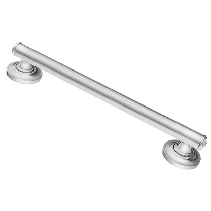 Moen LR8724D1GCH Bathroom Safety 24-Inch Designer Bathroom Grab Bar with Curled Grip, Stainless