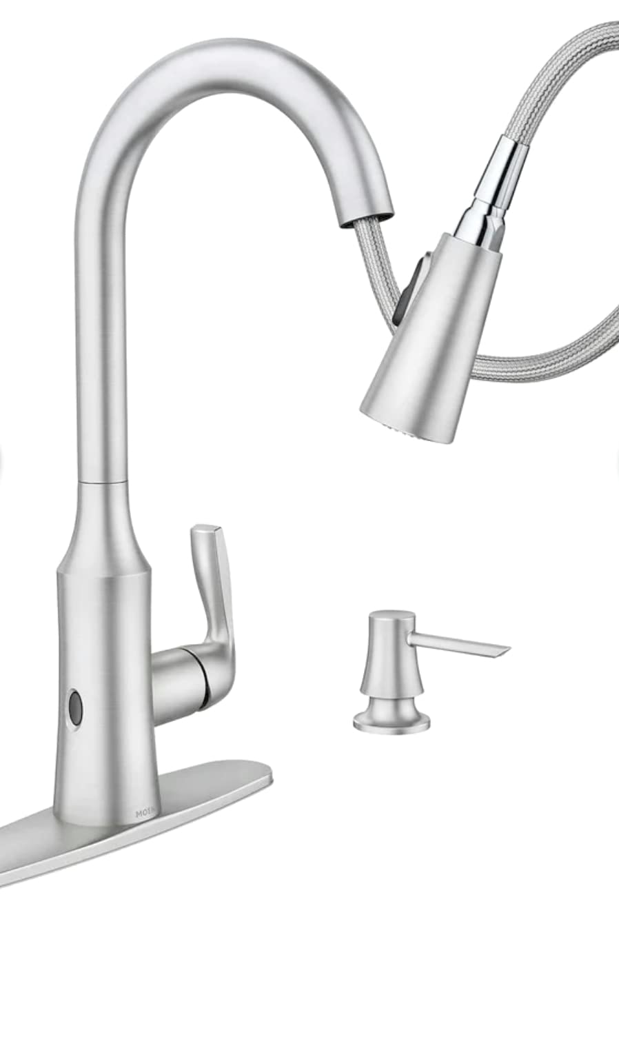 MOEN Cadia 87869EWSRS Touchless Activation Pulldown Kitchen Faucet in Spot Resist Stainless