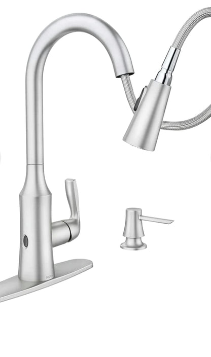 MOEN Cadia 87869EWSRS Touchless Activation Pulldown Kitchen Faucet in Spot Resist Stainless