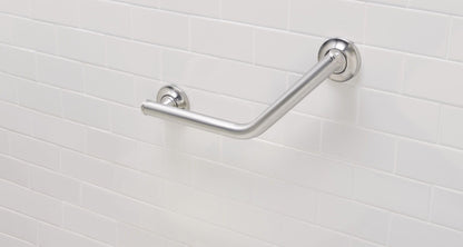 Moen Brushed Nickel Bathroom Safety 16-Inch Stainless Steel Angled Shower Grab Bar for Handicapped or Elderly, RA8716D1GBN