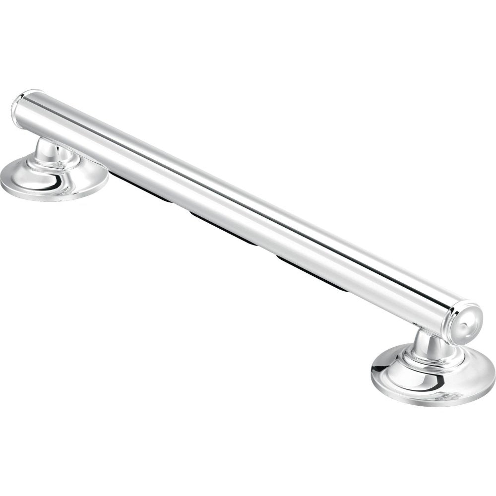 Moen LR8724D1GCH Bathroom Safety 24-Inch Designer Bathroom Grab Bar with Curled Grip, Stainless