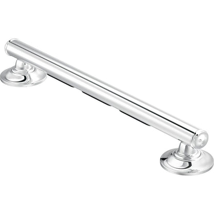 Moen LR8724D1GCH Bathroom Safety 24-Inch Designer Bathroom Grab Bar with Curled Grip, Stainless