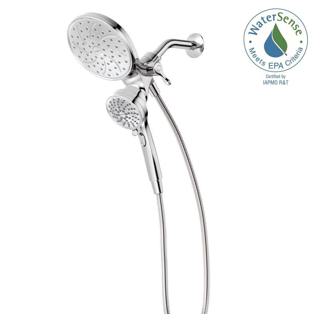 Moen 26008 Magnetix Handheld/Rain Shower Head 2-in-1 Combo Featuring Magnetic Holder Technology - Chrome