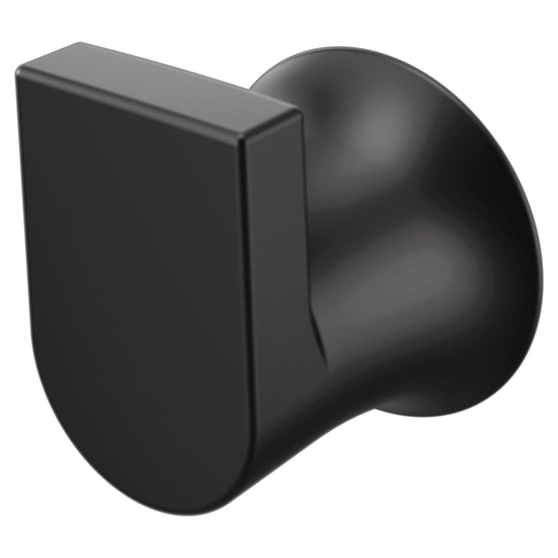 Moen Genta LX Modern Single Robe Hook or Towel Hanger for Kitchen or Bathroom, Matte Black, BH3803BL