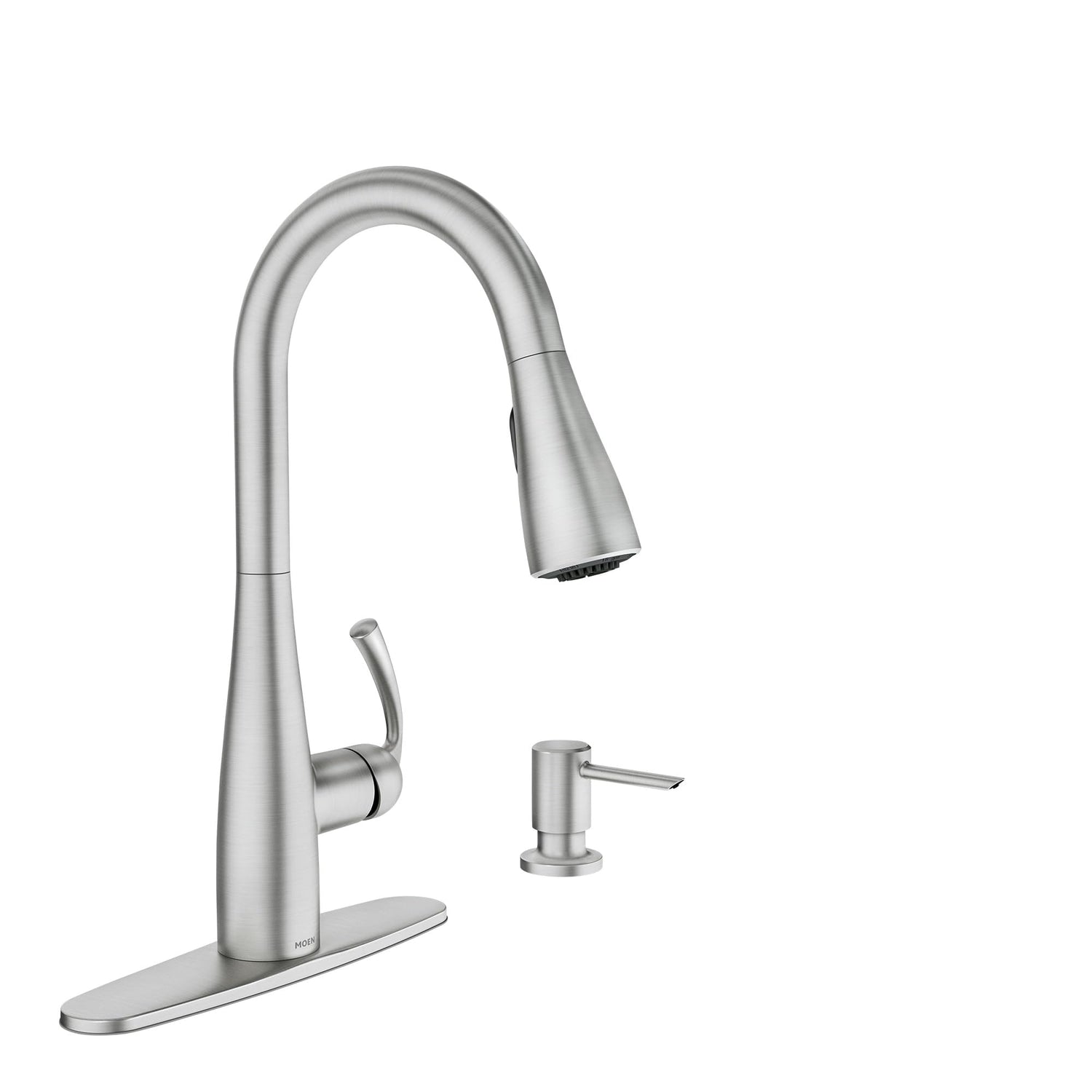 MOEN Essie 87014SRS Single-Handle Pull-Down Sprayer Kitchen Faucet with Reflex and Power Clean in Spot Resist Stainless - Like New