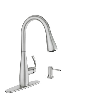 MOEN Essie 87014SRS Single-Handle Pull-Down Sprayer Kitchen Faucet with Reflex and Power Clean in Spot Resist Stainless - Like New