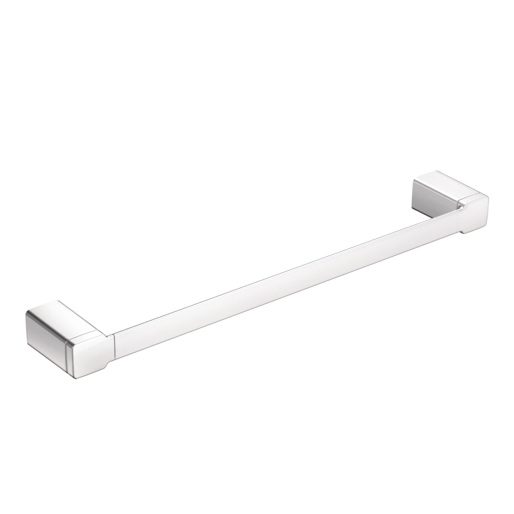 Moen YB8818CH 90 Degree 18-Inch Single Bathroom Towel Bar, Chrome