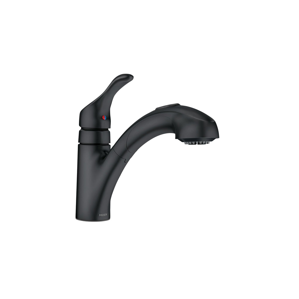 MOEN Renzo CA87316BL One-Handle Pullout Kitchen Faucet with Sprayer, Matte Black