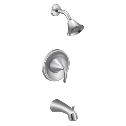 MOEN Glyde T2743EP 1-Handle 1-Spray Single-Handle Posi-Temp Tub and Shower Faucet Trim Kit in Chrome (Valve Not Included)