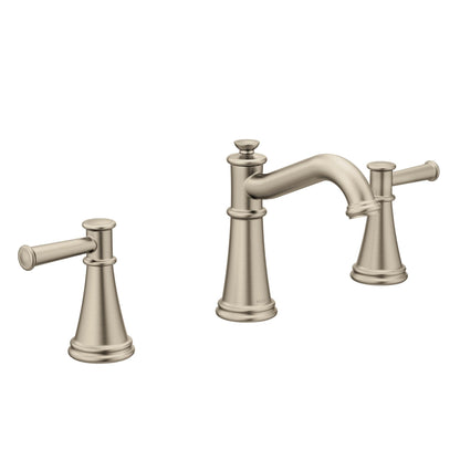 MOEN Belfield TV6405BN Two-Handle Widespread Bathroom Faucet Trim Kit in Brushed Nickel (Valve Included)