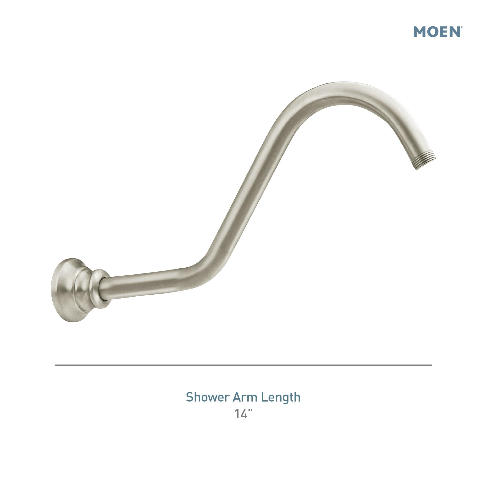 MOEN Waterhill S113BN 14" Shower Arm in Brushed Nickel